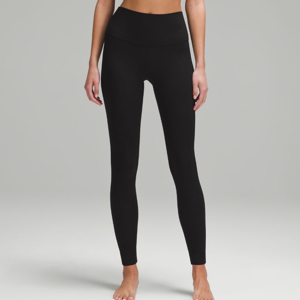 Lululemon Black Align Ribbed Leggings Size 2 28” Inseam